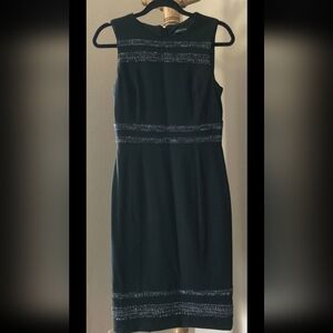 WHITE HOUSE BLACK MARKET Stretch Sheath Pencil Black Dress Size 6P